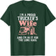 Proud Truckers Wife Long Haul Semi Truck Trucking Women Gift T-Shirt - T-Shirt | Forest