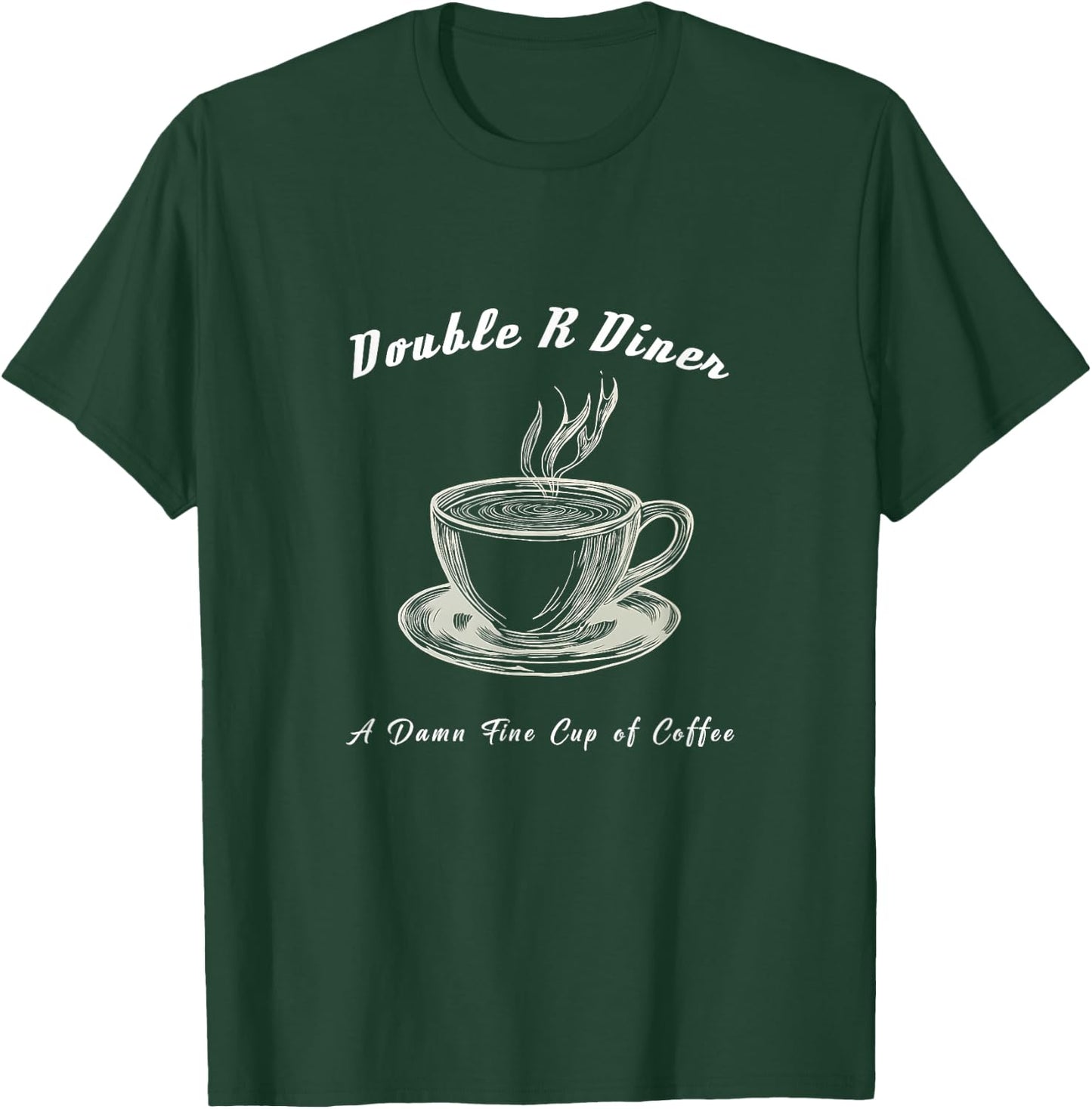 Double R Diner Peaks Fine Coffee Art T-Shirt - T-Shirt | Forest