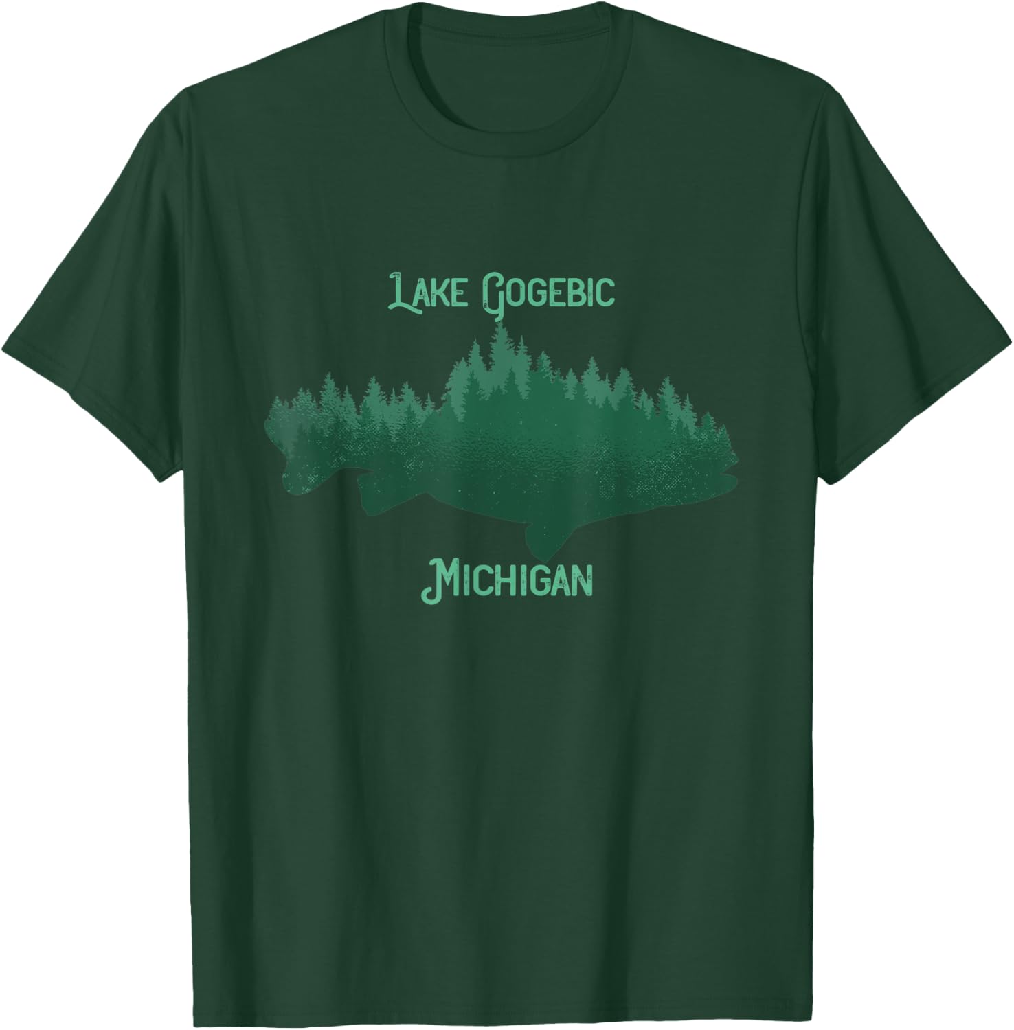 Lake Gogebic Michigan Souvenir T-Shirt - T-Shirt | Forest