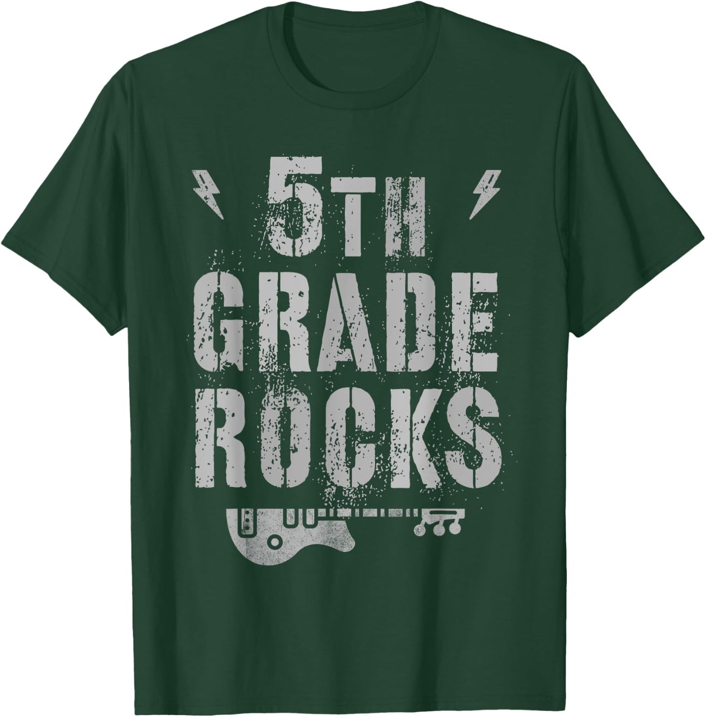 5th GRADE ROCKS Teacher FIFTH Grader Team Rock The Test Women Kids T-Shirt - T-Shirt | Forest
