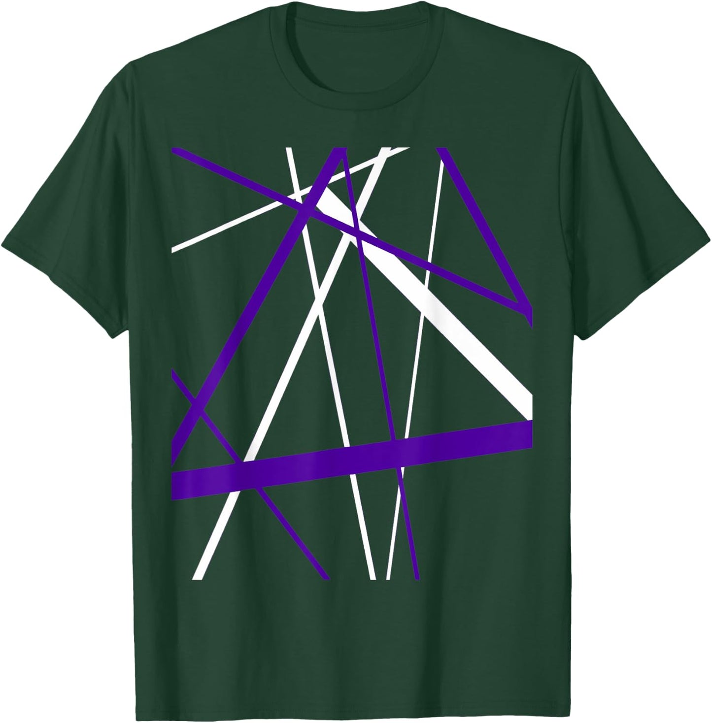 Seamless Abstract White and Lilac Strips Cut Out Pattern T-Shirt - T-Shirt | Forest