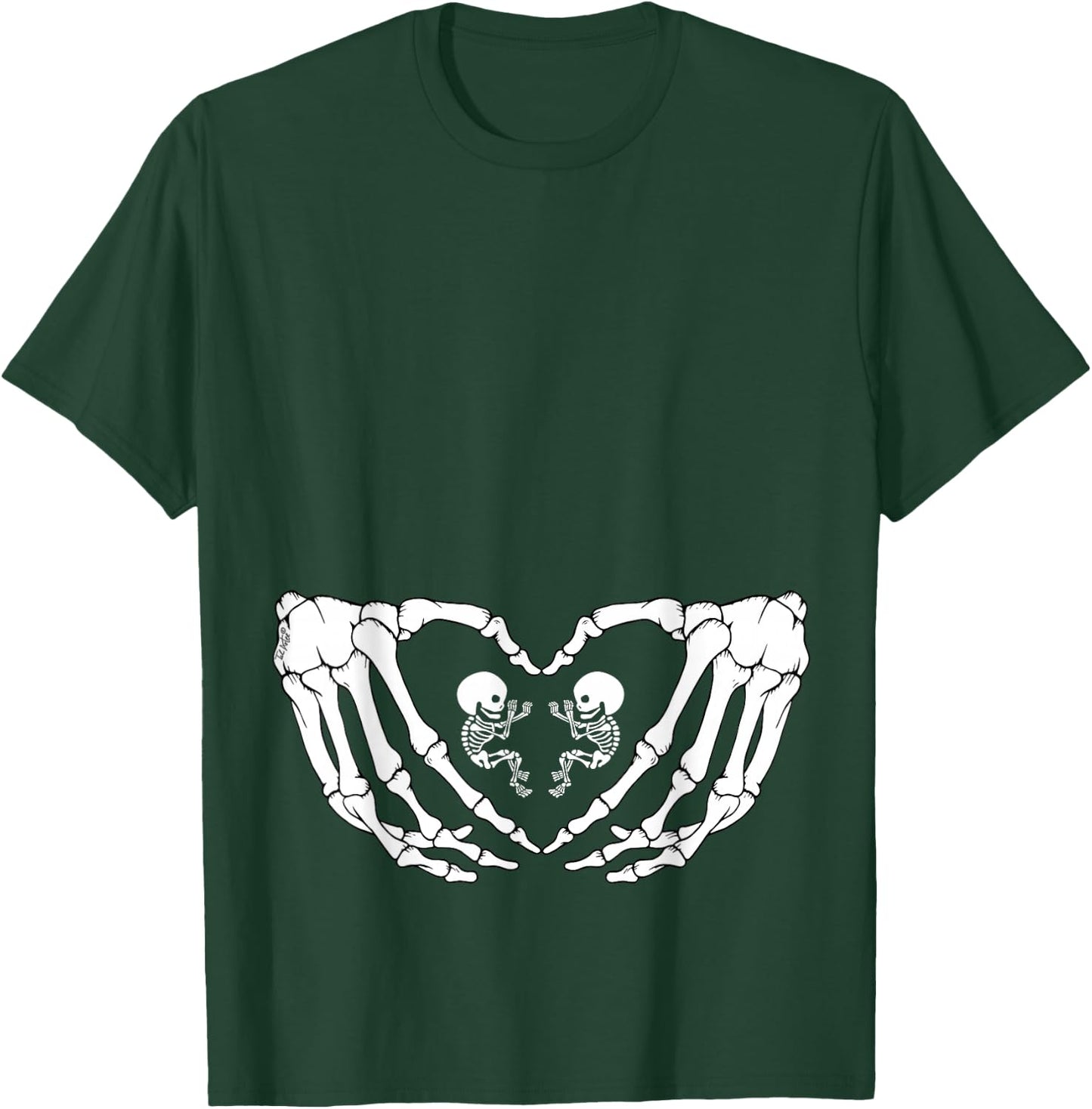 Halloween XRay Pregnancy tops Expecting Twins Babies T-Shirt - T-Shirt | Forest