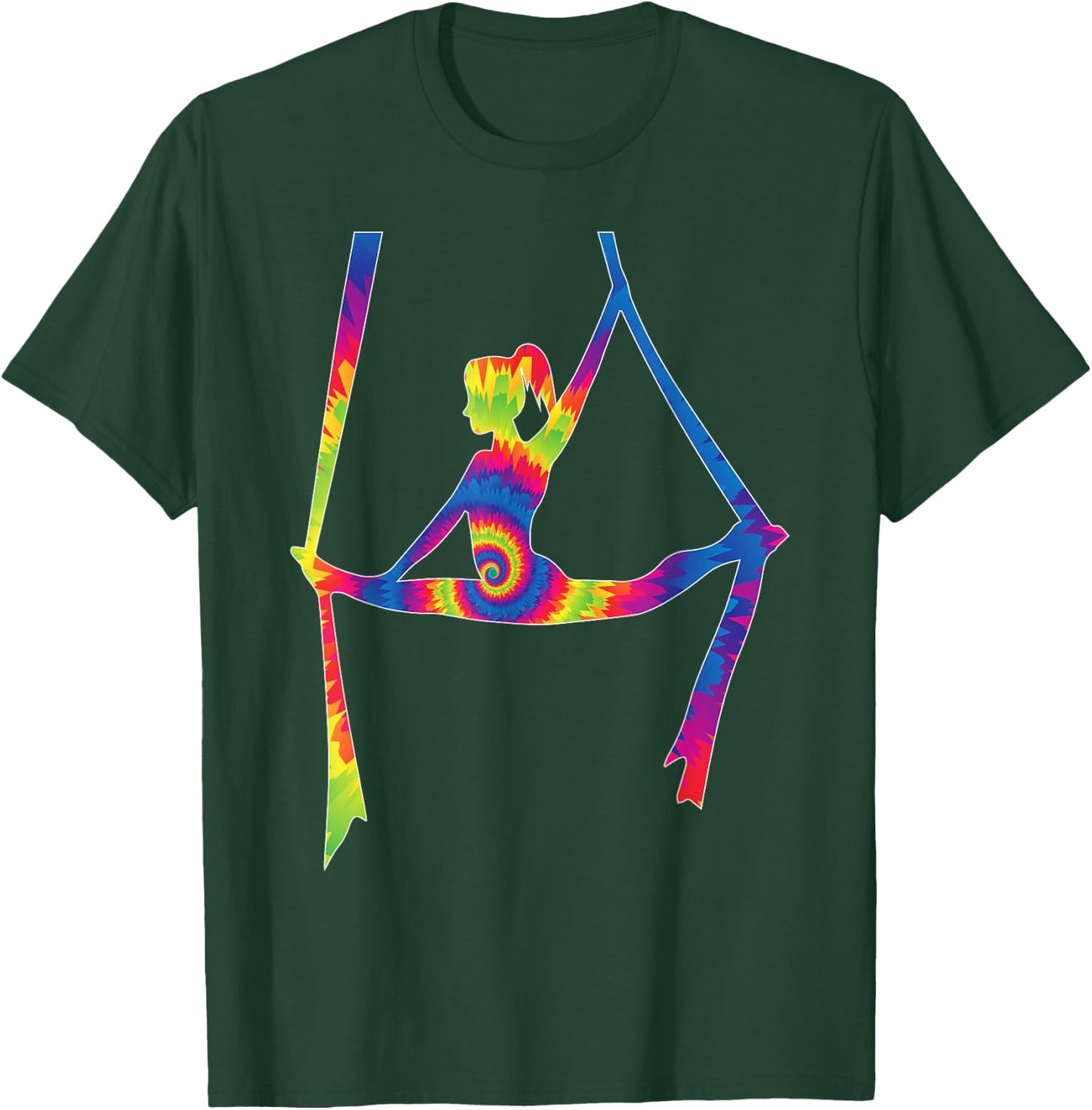Aerial Silks Dancer Trapeze Aerialist Air Yoga Acrobatics T-Shirt - T-Shirt | Forest