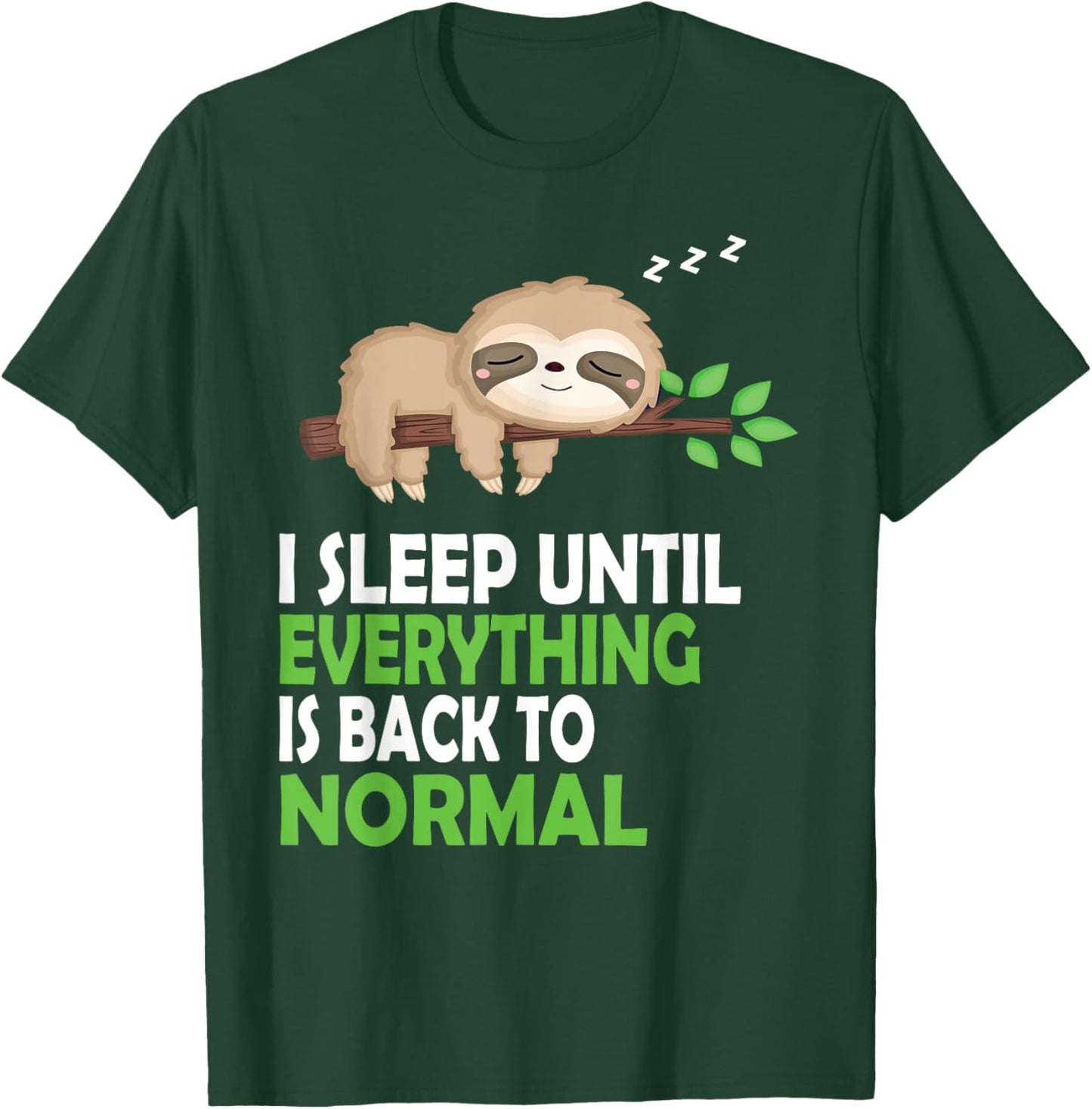 Sloth Pyjamas Nightdress Sleep Shirt Pajamas Gift T-Shirt - T-Shirt | Forest