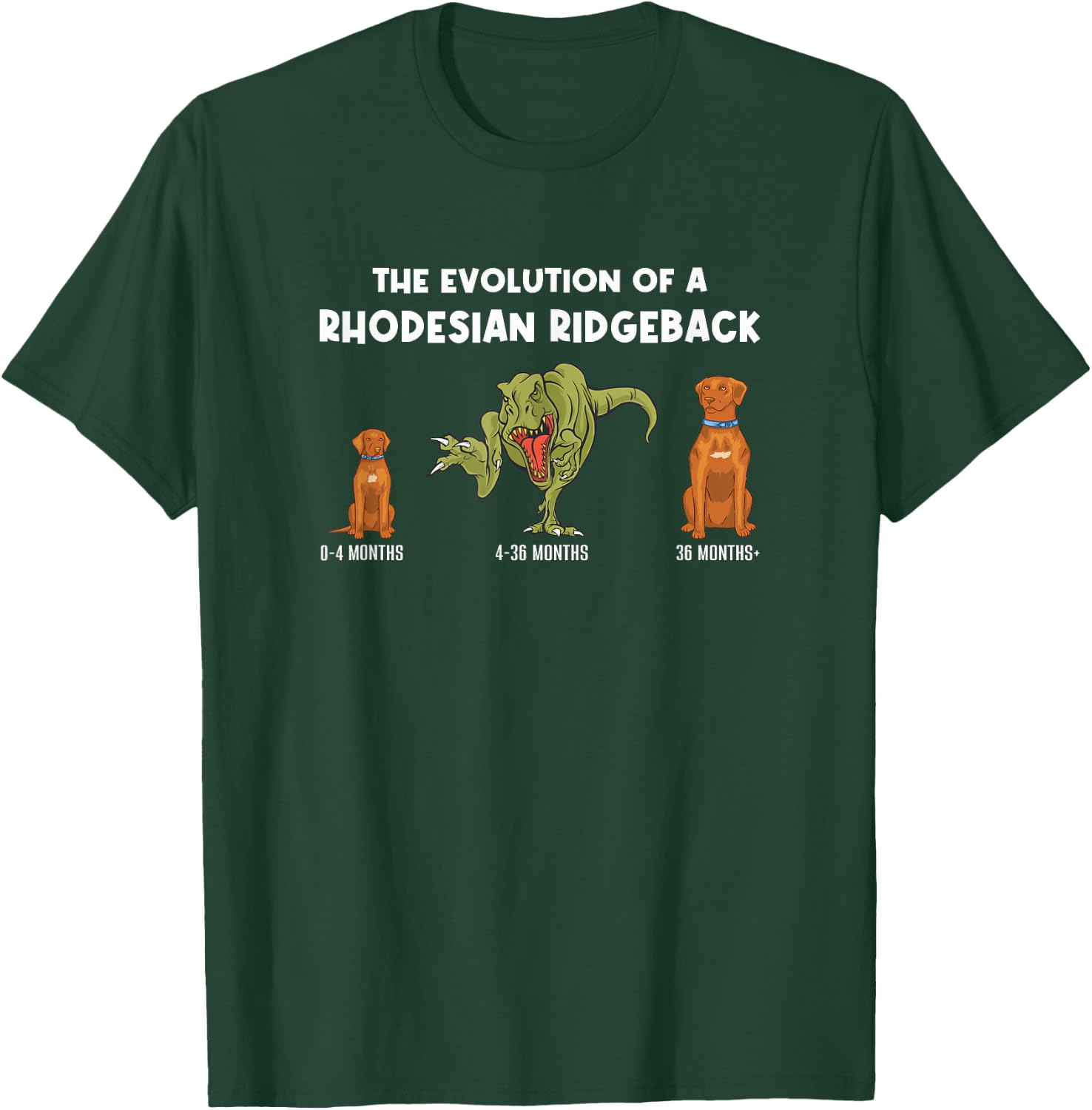 Dogs Mama The Evolution Of A Rhodesian Ridgeback T-Shirt - T-Shirt | Forest
