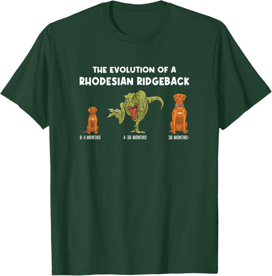 Dogs Mama The Evolution Of A Rhodesian Ridgeback T-Shirt - T-Shirt | Forest