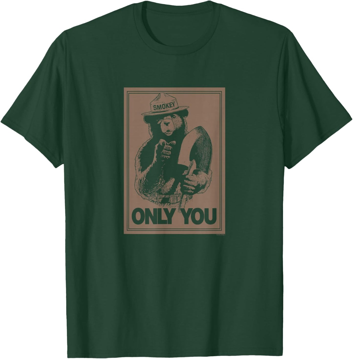Smokey Bear Only You Poster Brown Vintage USA PSA T-Shirt - T-Shirt | Forest