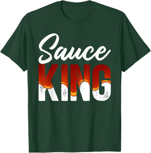 Funny Men and Women Chef Gift | Sauce King T-Shirt - T-Shirt | Forest
