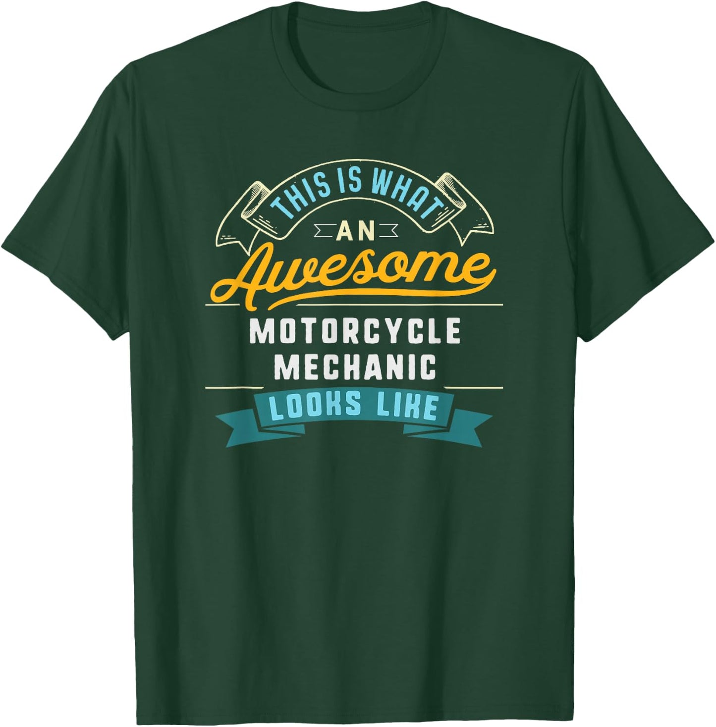 Funny Motorcycle Mechanic Shirt Awesome Job Occupation T-Shirt - T-Shirt | Forest