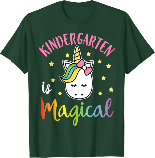 Teacher Student Senior Kindergarten Is Magical Happy Shirt T-Shirt - T-Shirt | Forest