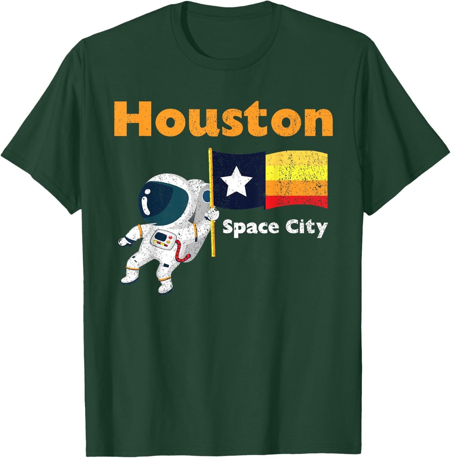 Houston Texas 1965 Space City Astronaut - Rocket Space T-Shirt - T-Shirt | Forest