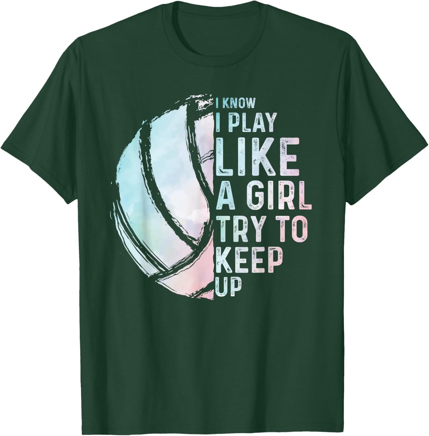 Funny Volleyball Design Girls Women Youth Teen Sports Lovers T-Shirt - T-Shirt | Forest