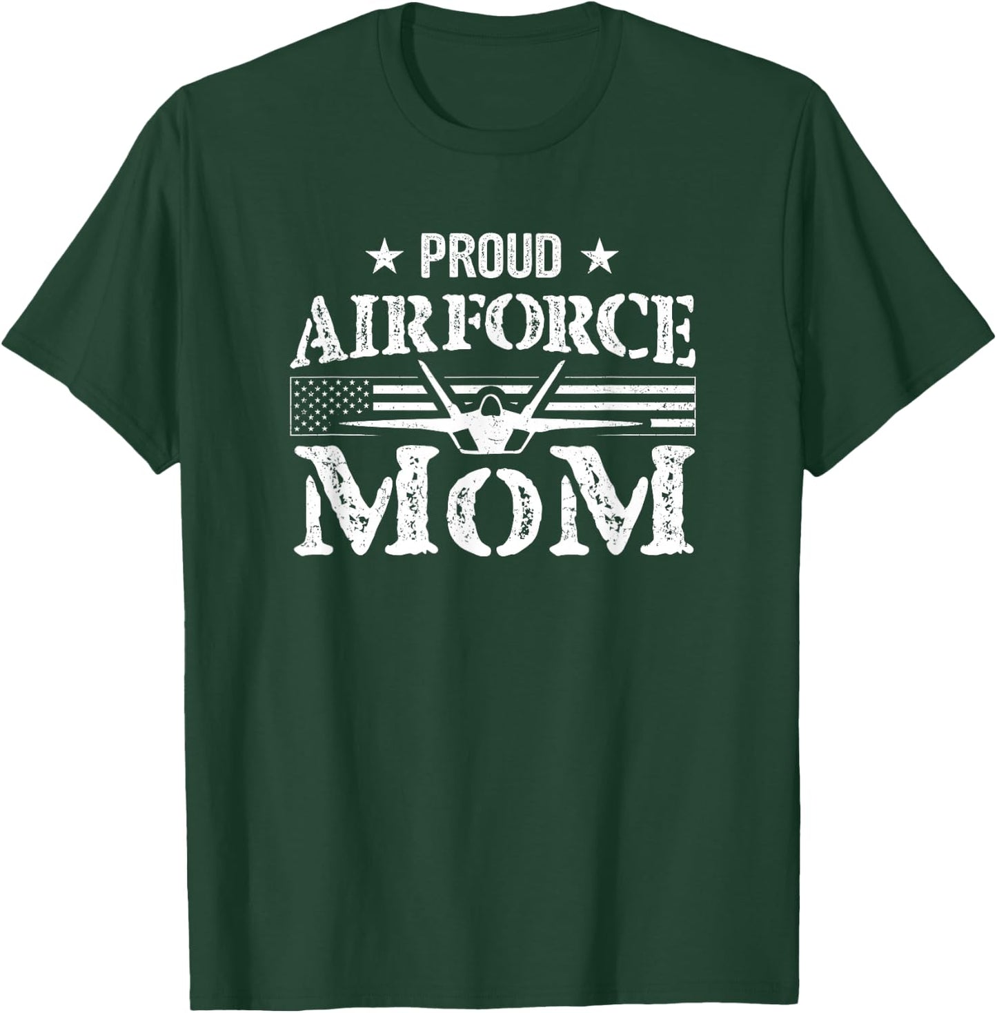 Proud Air Force Mom - Airforce Gifts - July 4th Mothers Day T-Shirt - T-Shirt | Forest
