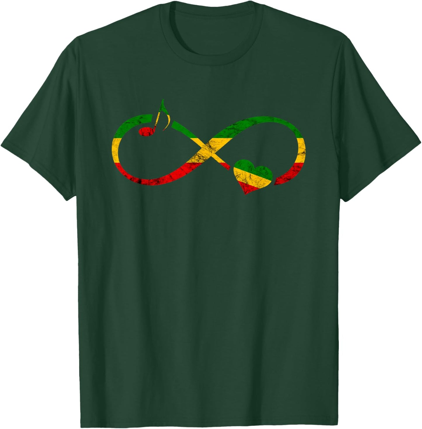 Rasta Reggae Music Infinity Jamaican Pride Hippie Rastafari T-Shirt - T-Shirt | Forest