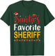 Santa's Favorite Sheriff Matching Family Pajama Christmas T-Shirt - T-Shirt | Forest