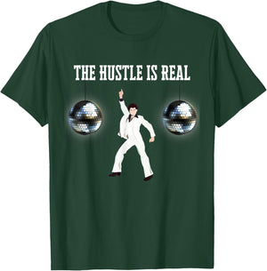 Funny Disco Ball The Hustle is Real 70s T-Shirt - T-Shirt | Forest