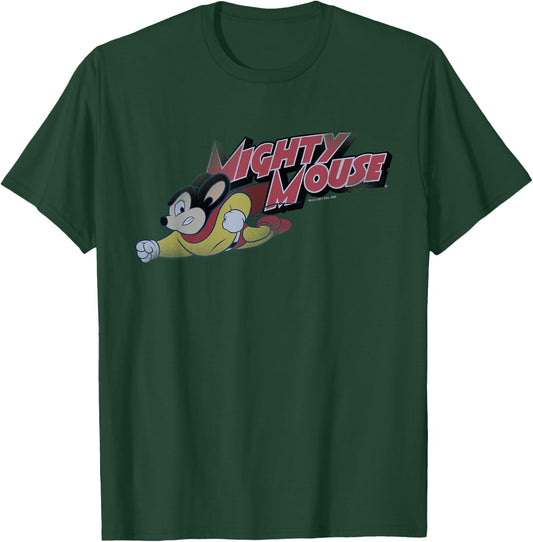 Mighty Mouse Mighty Retro T-Shirt - T-Shirt | Forest