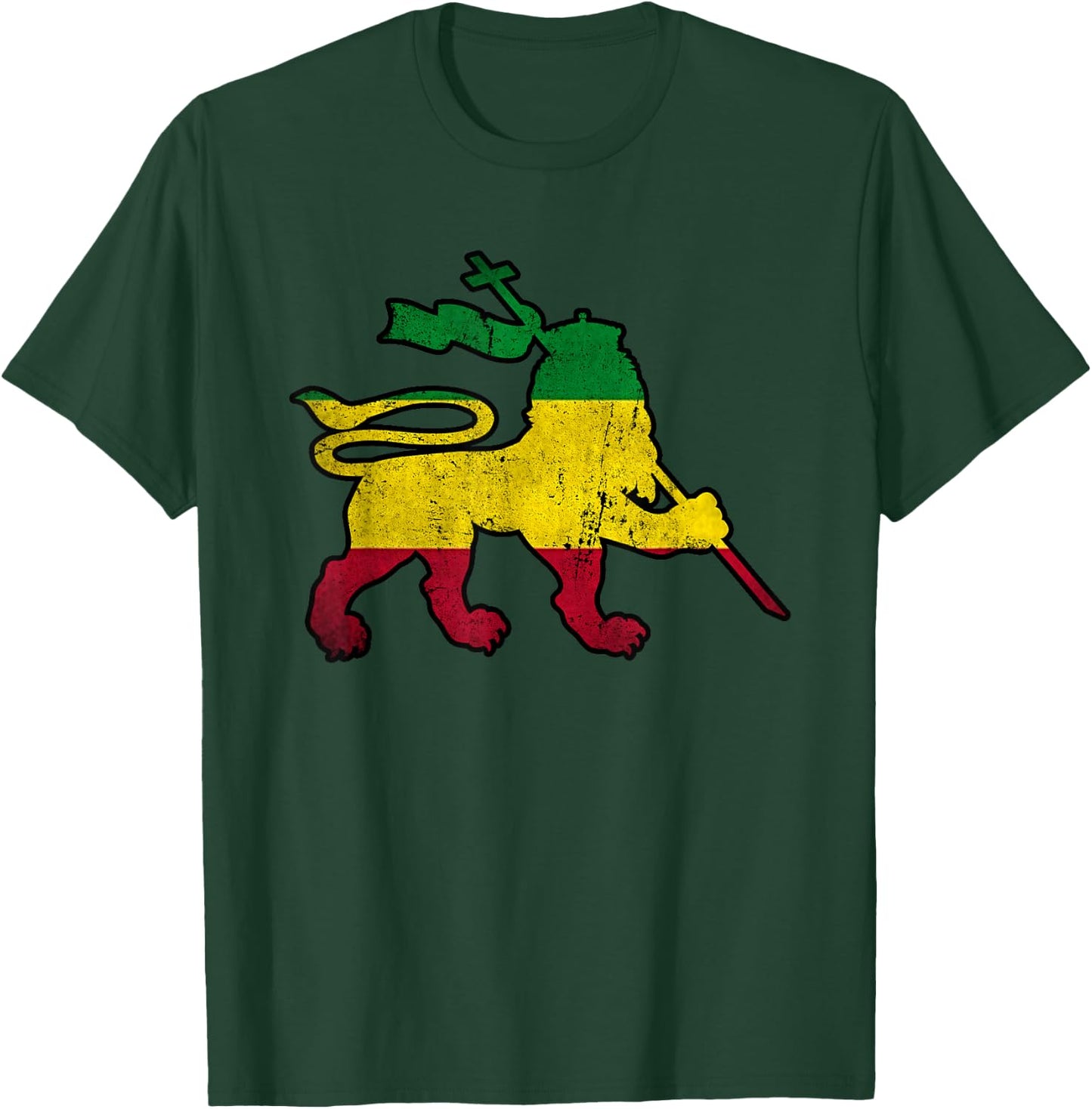 Lion Of Judah Rasta Reggae Jamaican Retro Vintage T-Shirt - T-Shirt | Forest