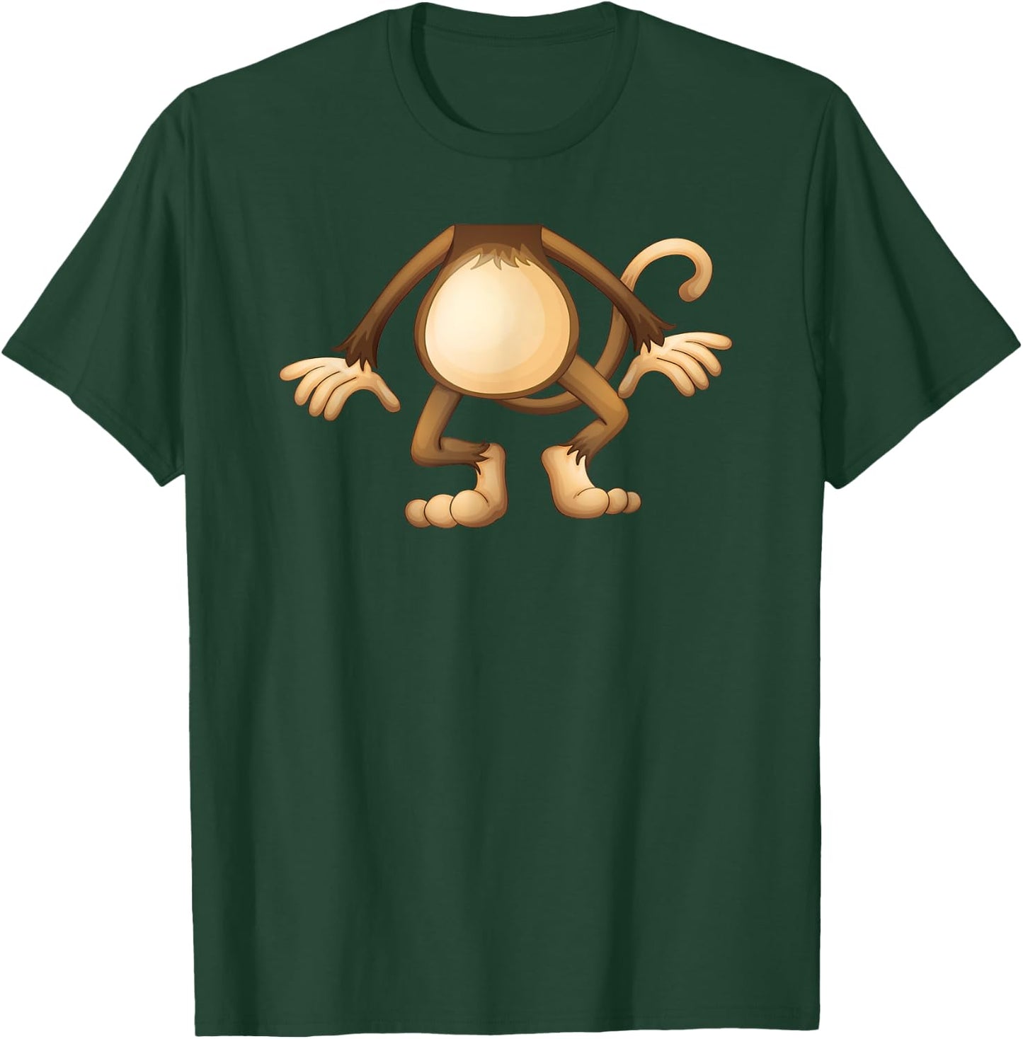 Headless Monkey Lazy DIY Halloween Costume Funny Animal Body T-Shirt - T-Shirt | Forest