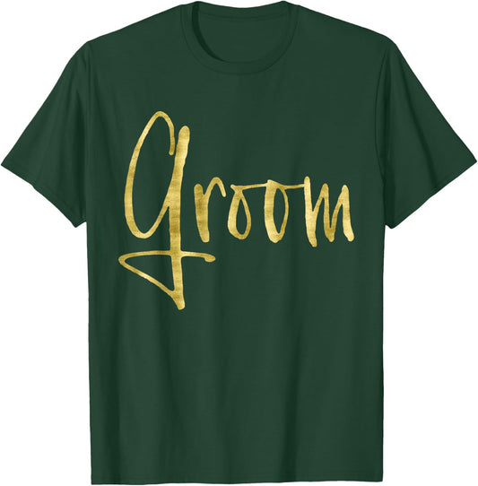 Groom Shirt For Bachelor Party Dark Yellow T-Shirt - T-Shirt | Forest