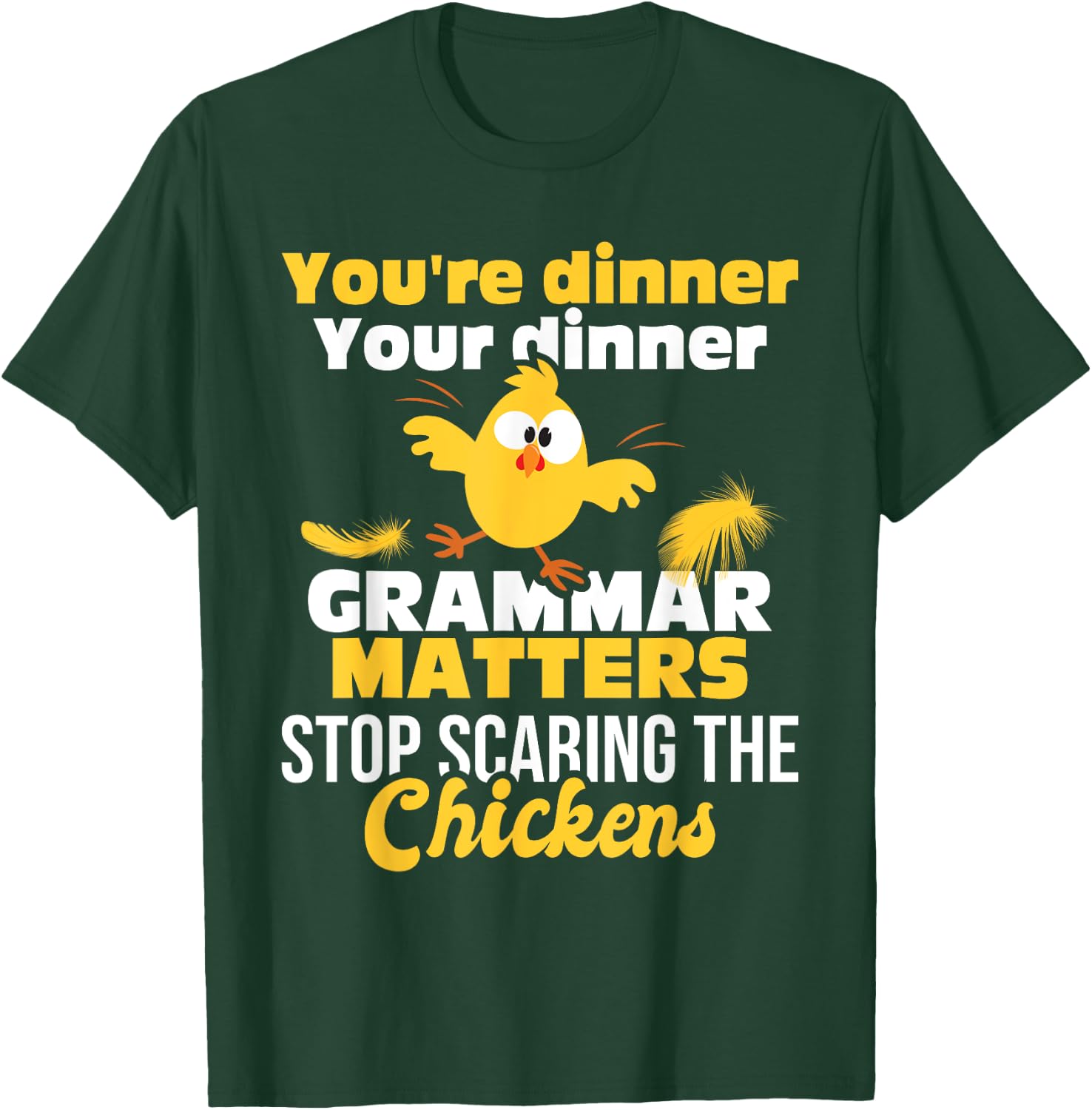 Grammar Matters - Grammar Police English Teacher Grammarian Women Girls Kids T-Shirt - T-Shirt | Forest