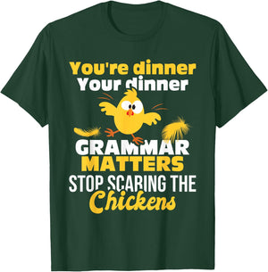 Grammar Matters - Grammar Police English Teacher Grammarian Women Girls Kids T-Shirt - T-Shirt | Forest