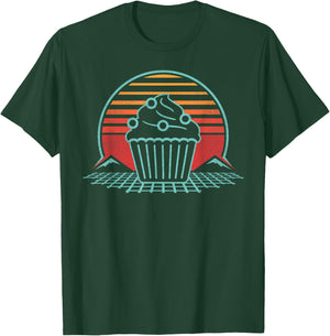 Cupcake Retro Vintage 80s Style Gift T-Shirt - T-Shirt | Forest