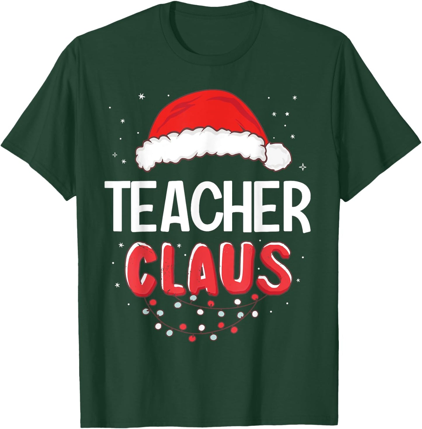 Teacher Santa Claus Christmas Matching Costume Men Women T-Shirt - T-Shirt | Forest