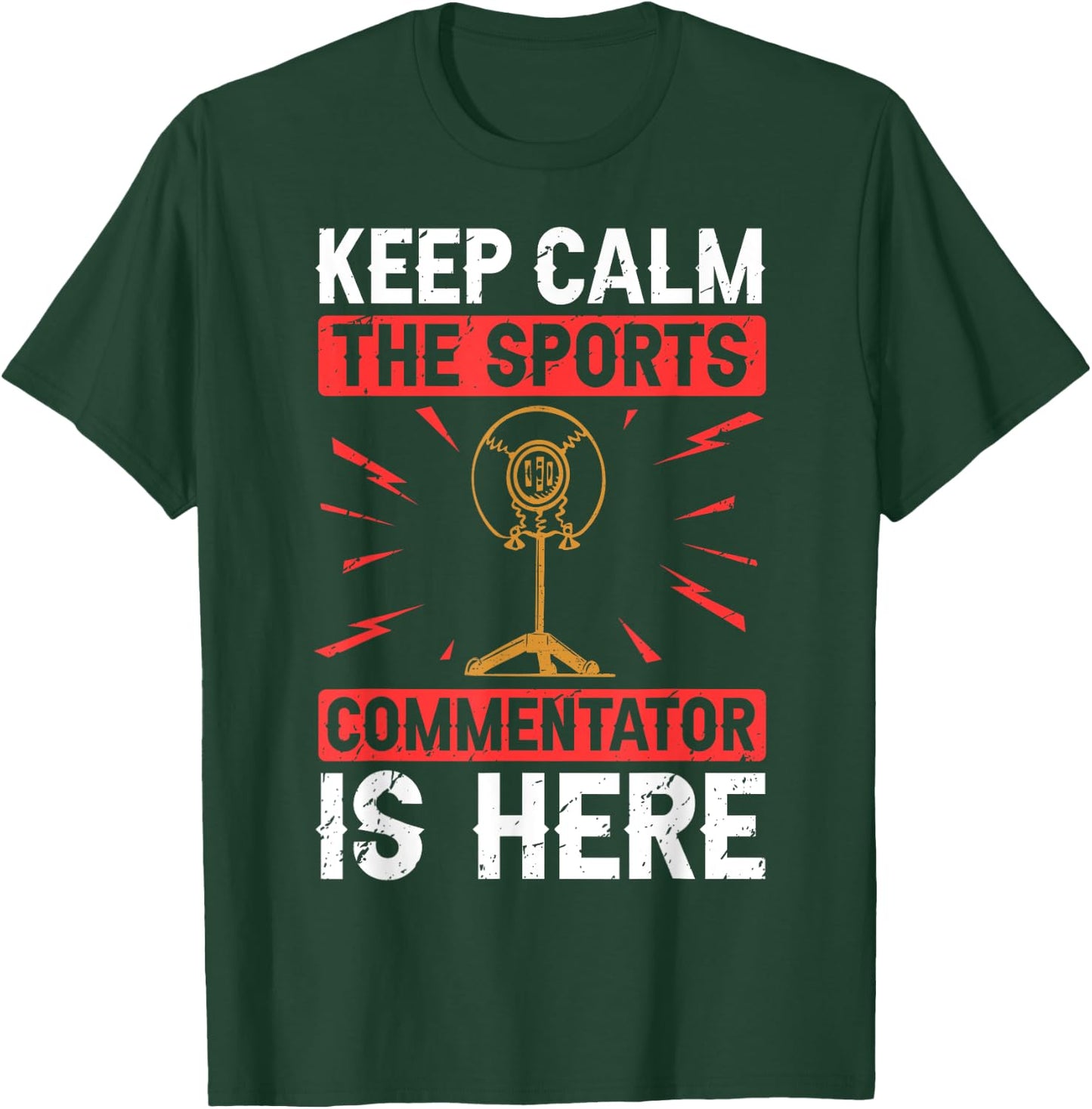 Sports Commentator Sportscaster Sport Announcer T-Shirt - T-Shirt | Forest