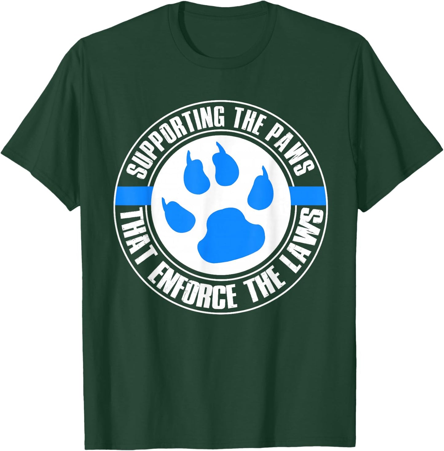 Police Officer K9 Unit Police Dog Trainer Training German T-Shirt - T-Shirt | Forest