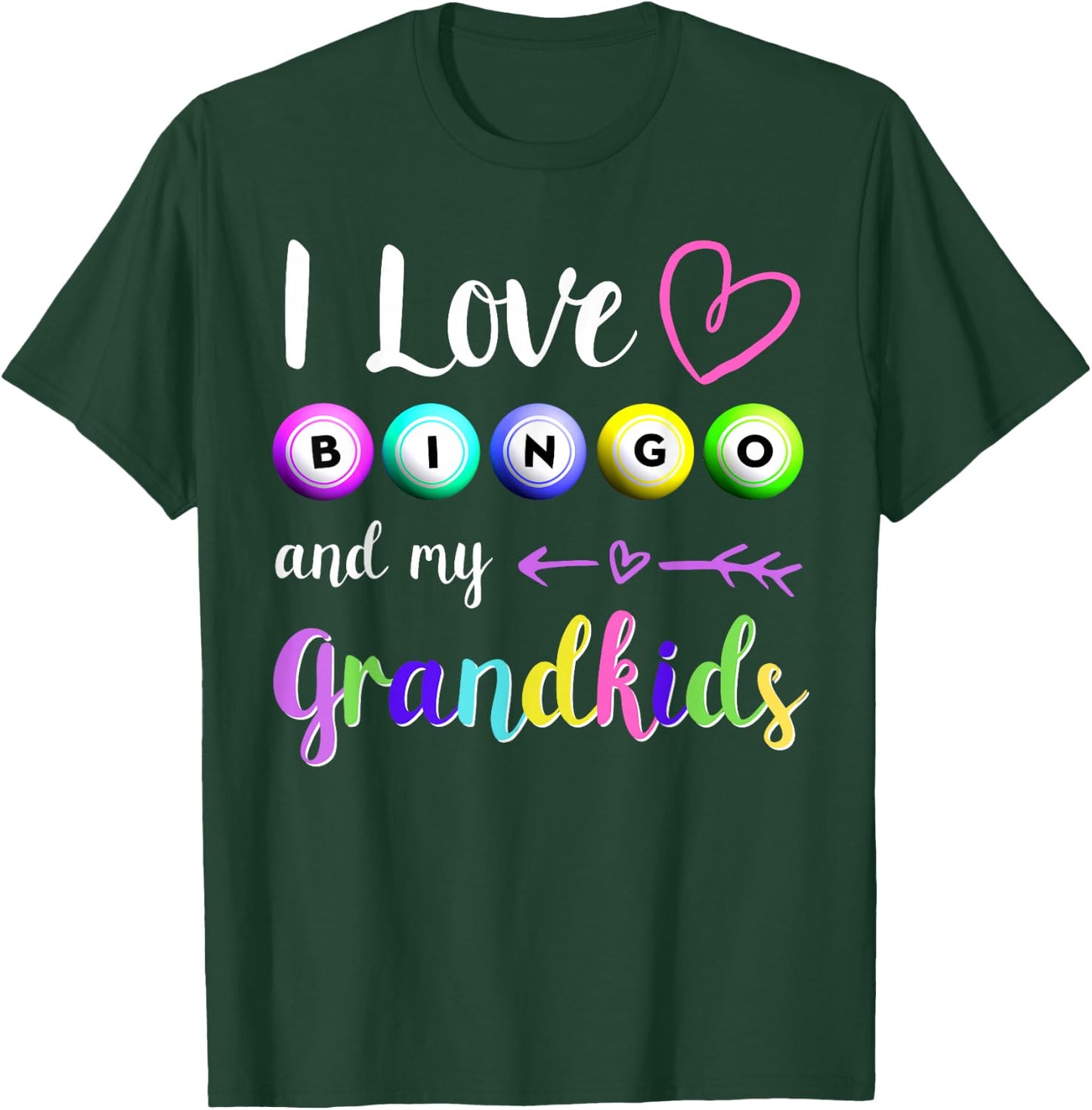 Bingo Shirt, I love Bingo, Gift Grandma, Mommom, Nana T-Shirt - T-Shirt | Forest