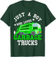 Rubbish Vehicle Boys Garbage Truck Rubbish Car Road Cleaner T-Shirt - T-Shirt | Forest
