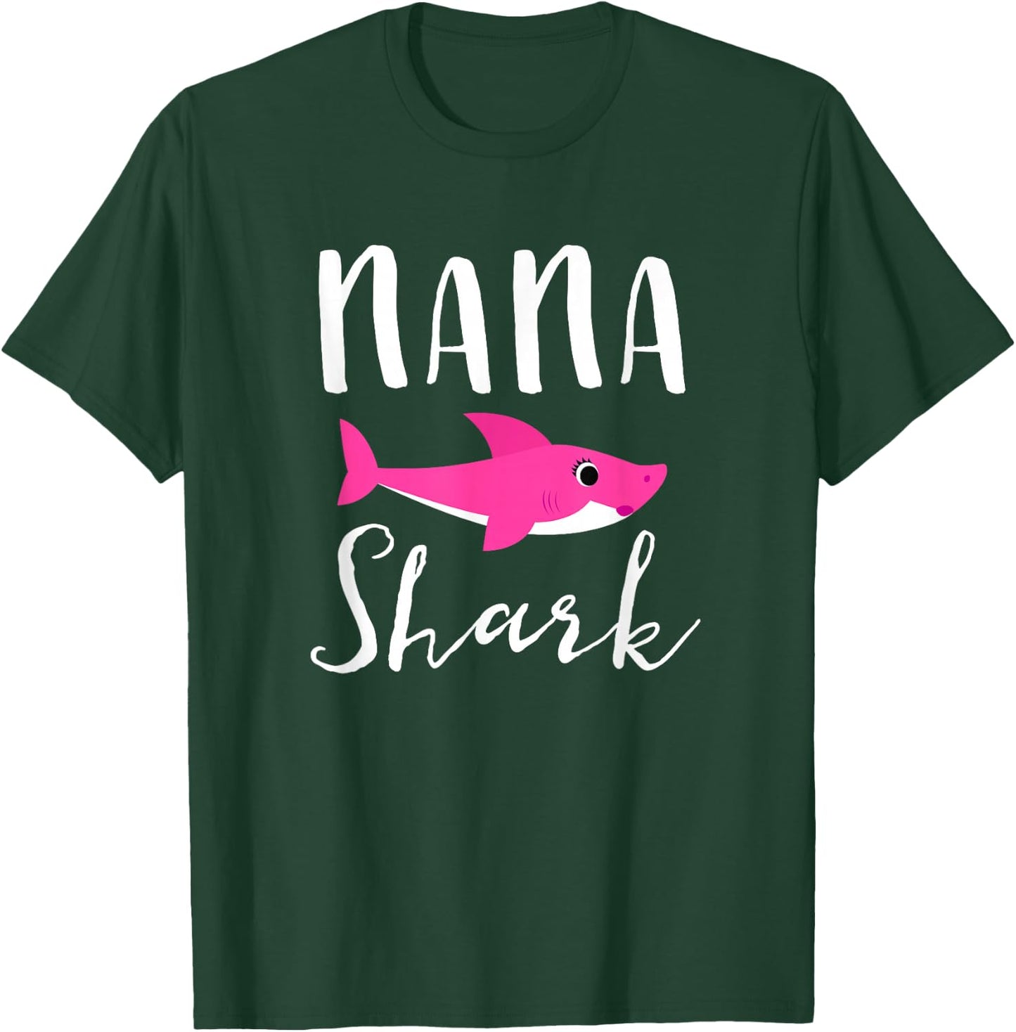 Nana Shark Grandma Grandmother Pink Shark Graphic T-Shirt - T-Shirt | Forest