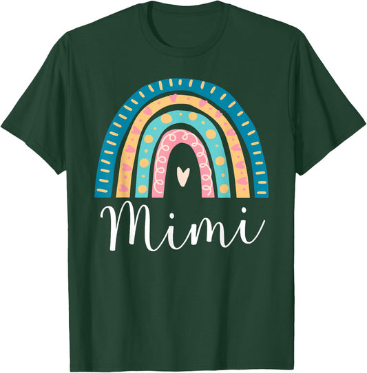 Mimi Rainbow Gifts for Grandma Family Matching Birthday T-Shirt - T-Shirt | Forest