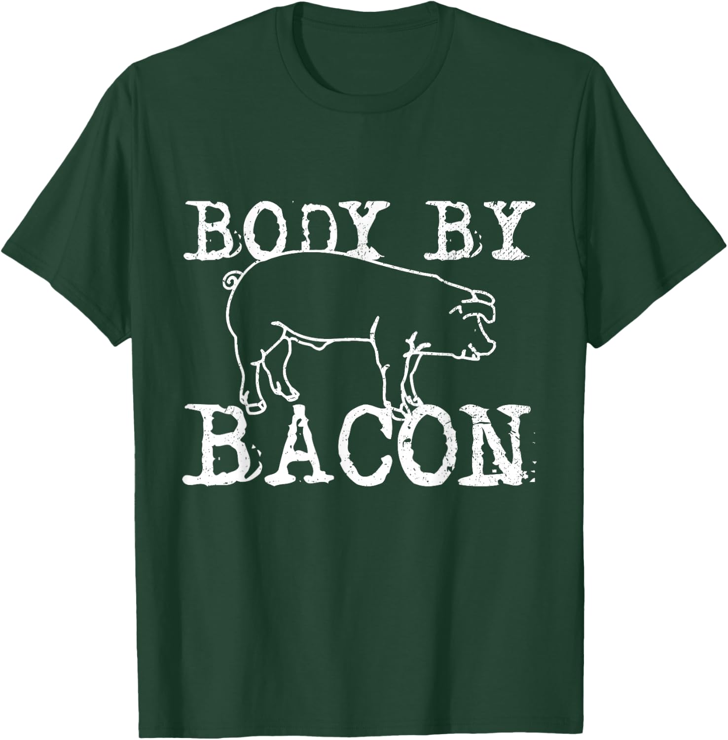 Body By Bacon - Funny Chef Fat Bacon Lover Gift T-Shirt - T-Shirt | Forest