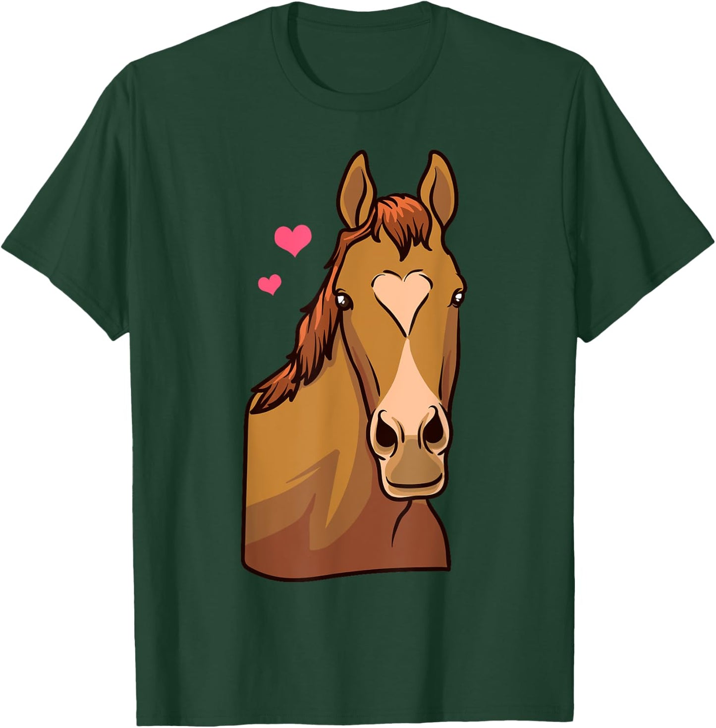 Horse Valentines Day Shirt Heart Pony Horseback Riding Girls T-Shirt - T-Shirt | Forest