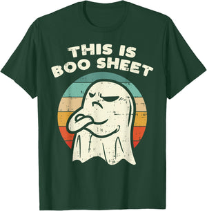 This Is Boo Sheet Ghost Retro Halloween Costume Men Women T-Shirt - T-Shirt | Forest