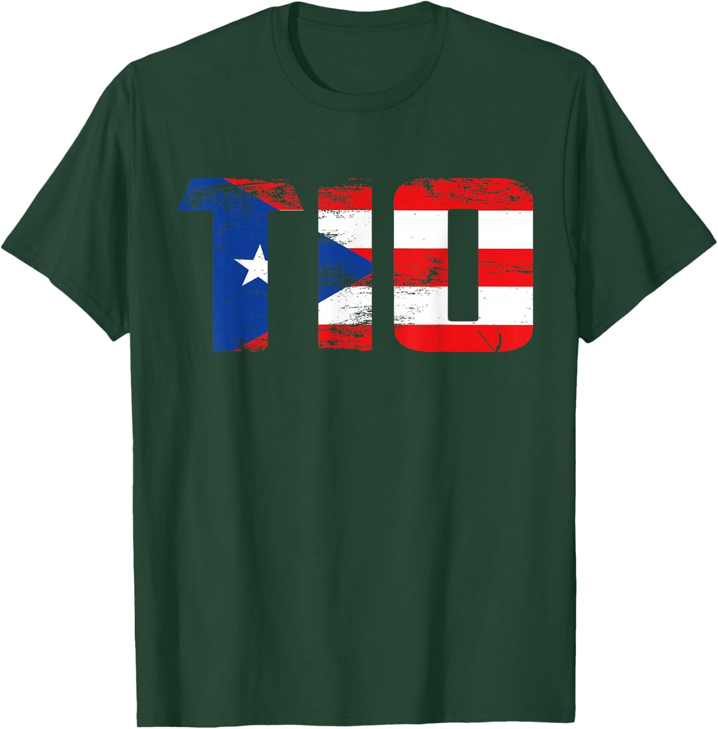 TIO Puerto Rico Flag Pride Fathers Day Puerto Rican Men T-Shirt - T-Shirt | Forest