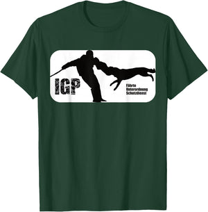 IGP Logo Protective Dog Sports Dog Training T-Shirt - T-Shirt | Forest