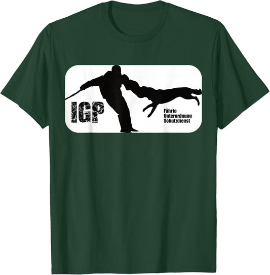 IGP Logo Protective Dog Sports Dog Training T-Shirt - T-Shirt | Forest
