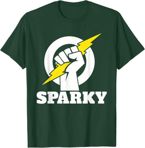 Electrician Lightning Bolt Electrician Sparky T-Shirt - T-Shirt | Forest