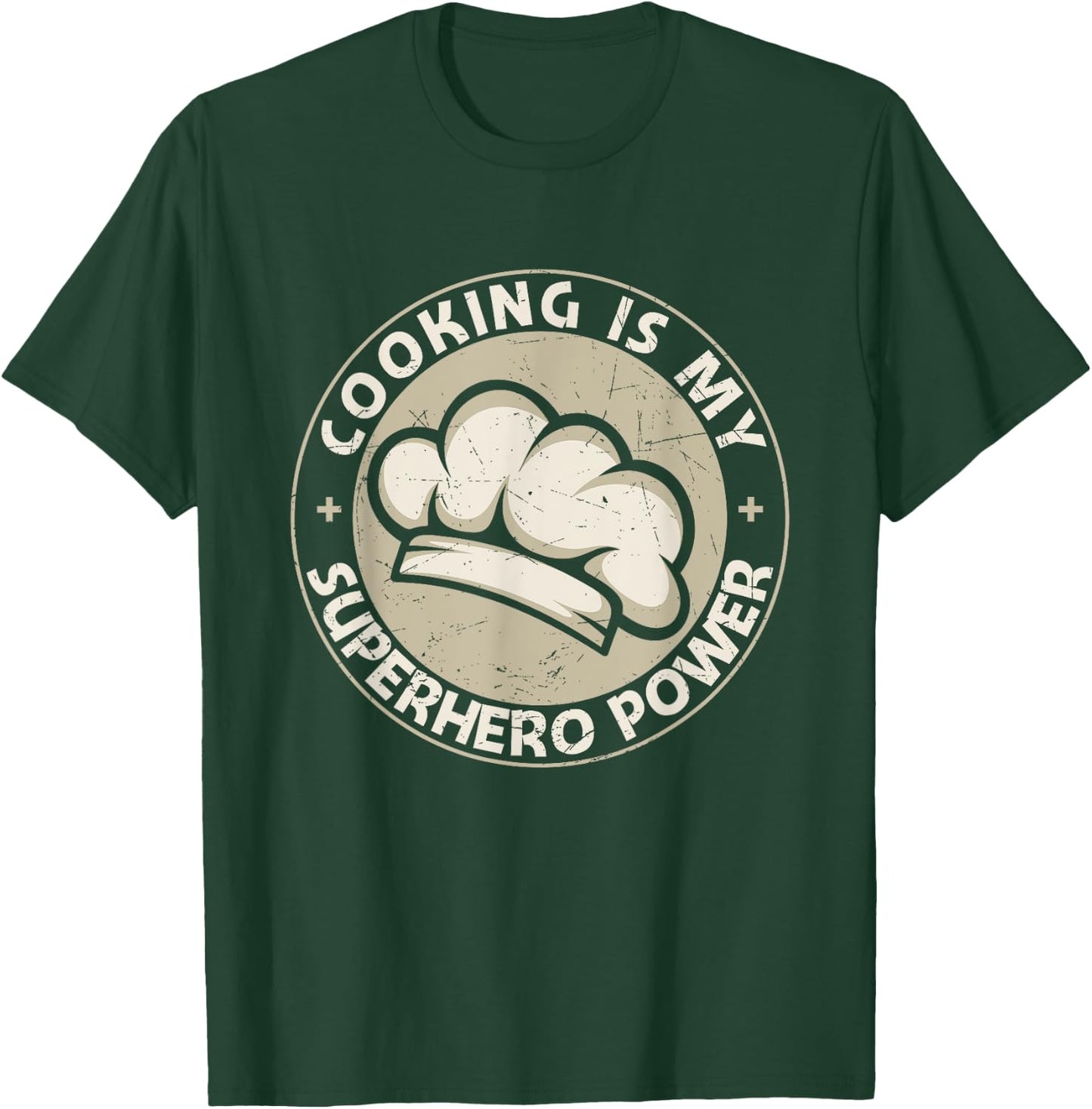 Cooking Is My Superhero Power Funny Cook Chef Grill T-Shirt - T-Shirt | Forest