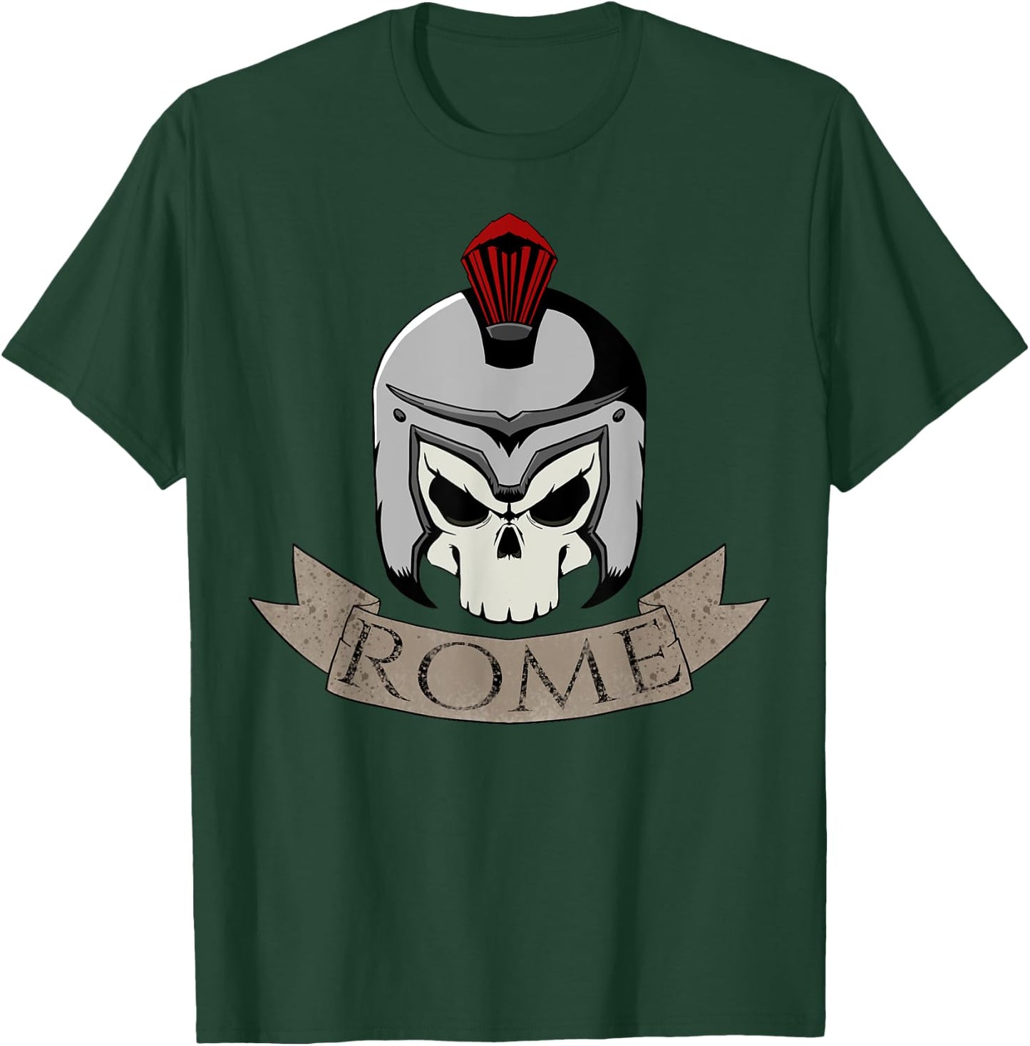 Cool Antique Rome Warrior Helmet Skeleton T Shirt Men Women T-Shirt - T-Shirt | Forest