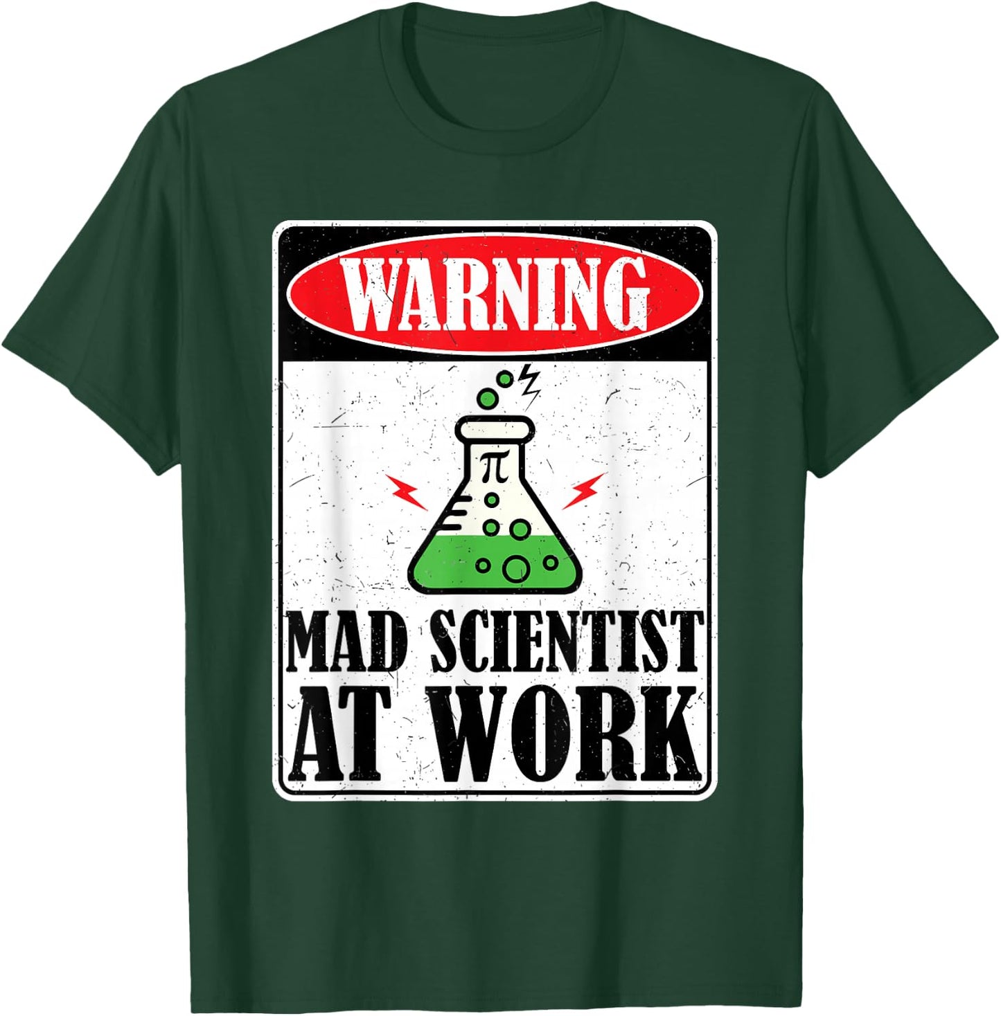 Mad Scientist at Work Funny Chemistry Science Teacher T-Shirt - T-Shirt | Forest
