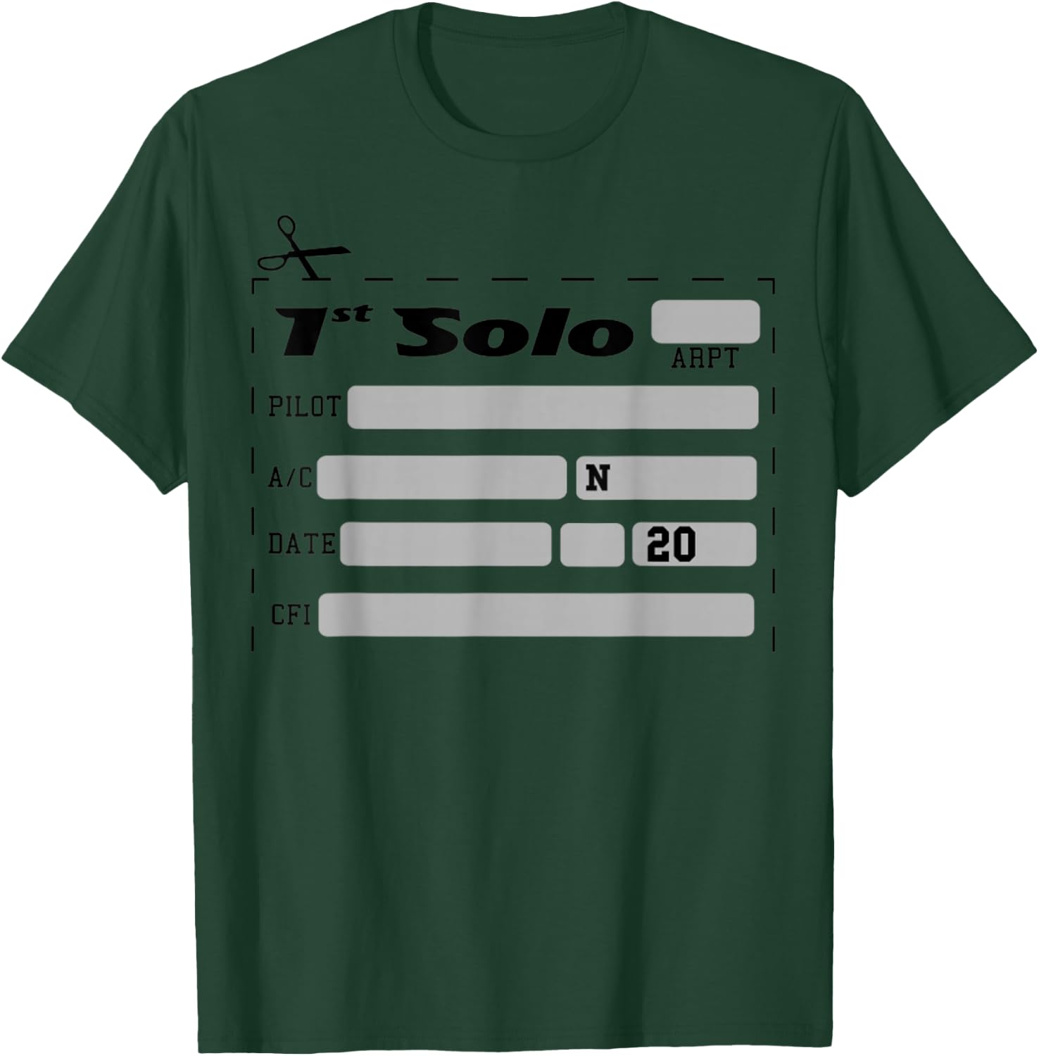 Pilot 1st Solo Tail T-Shirt - T-Shirt | Forest