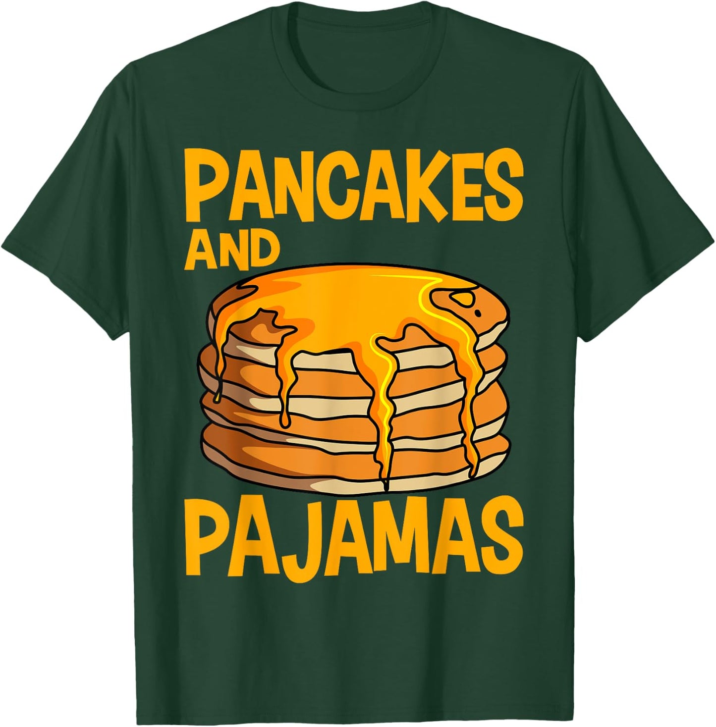 Pancakes Waffle Breakfast Pajamas Flapjack Hotcake Food T-Shirt - T-Shirt | Forest