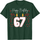 Candle 67 Birthday Party Decoration Wishes Candlelight Cake T-Shirt - T-Shirt | Forest