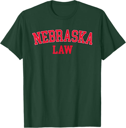 Nebraska Law, Nebraska Bar Graduate Gift Lawyer College T-Shirt - T-Shirt | Forest