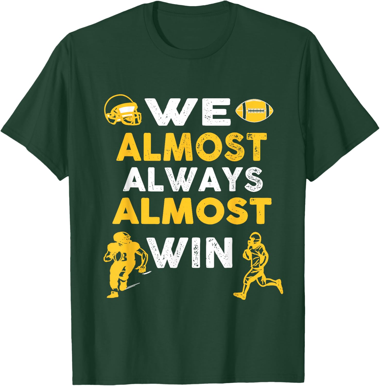 We Almost Always Almost Win - Funny Rugby Football Purple T-Shirt - T-Shirt | Forest