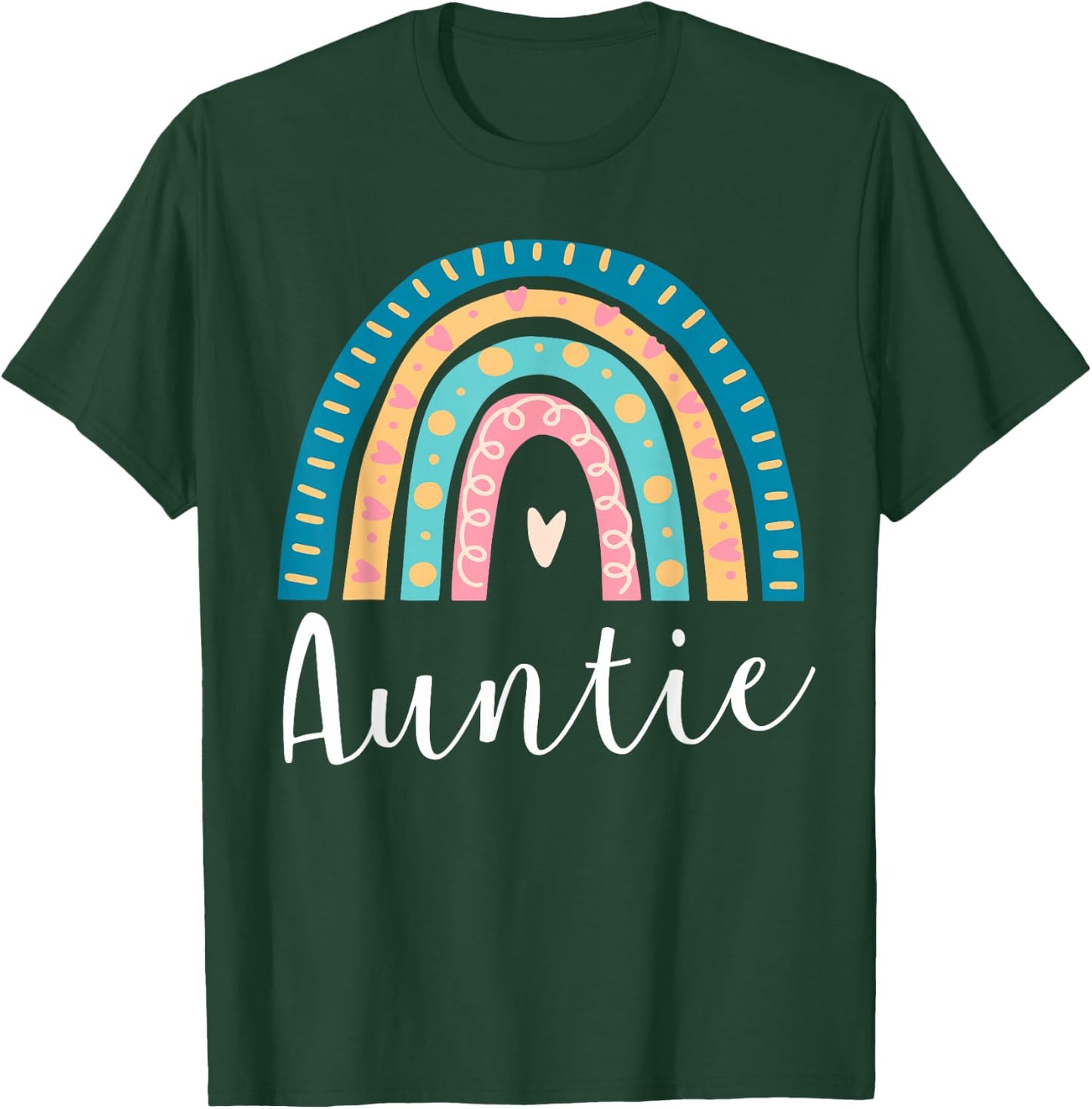 Auntie Rainbow Gifts Family Matching Birthday T-Shirt - T-Shirt | Forest